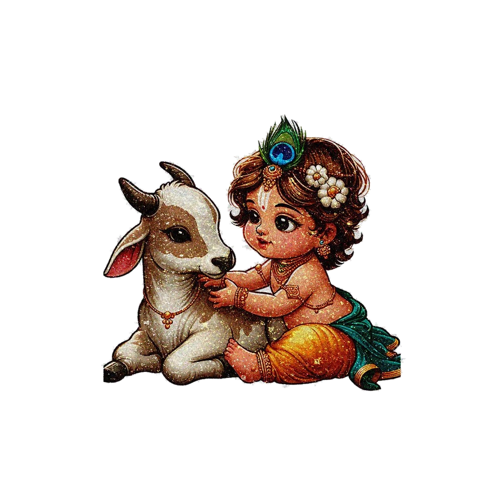 Shree Krishna 6.0 Glitter Sticker